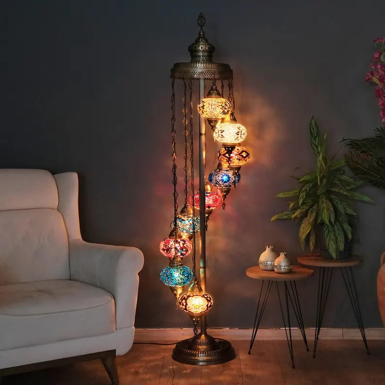 9 Globe Standing Floor Lamp