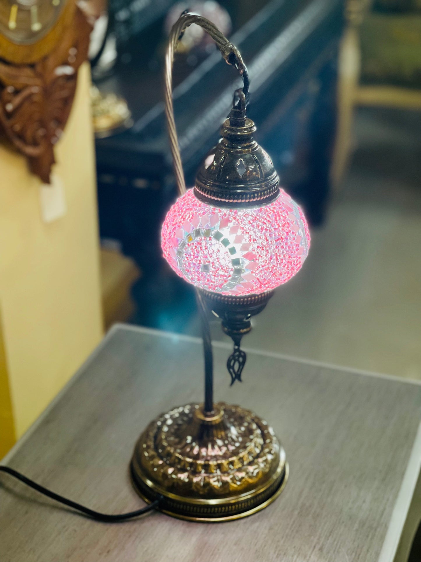 9 Colors | Mosaic Gooseneck table lamp.