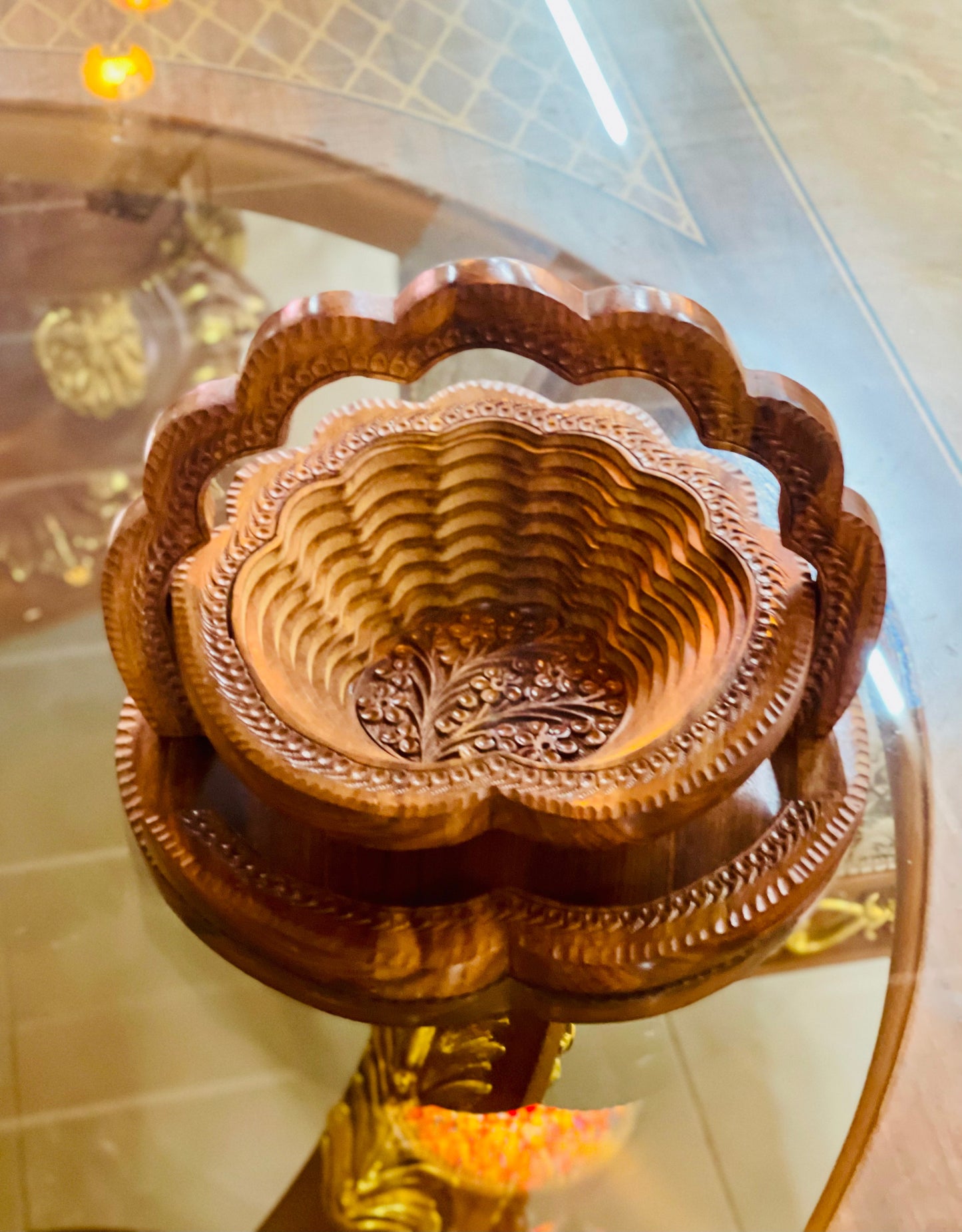 Handmade collapsible SeaShell basket